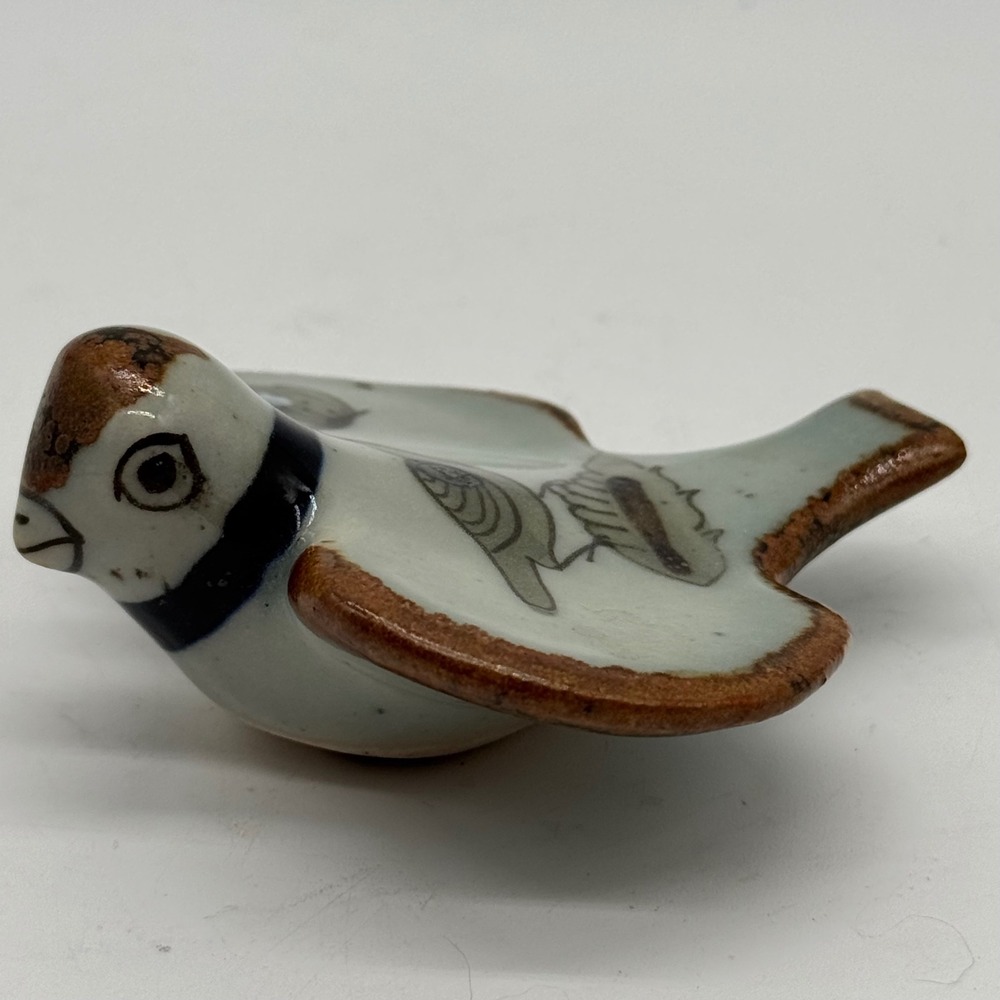 Vintage Signed Ken Edwards Tonala El Palomar Stoneware Bird Figurine Mexico Art